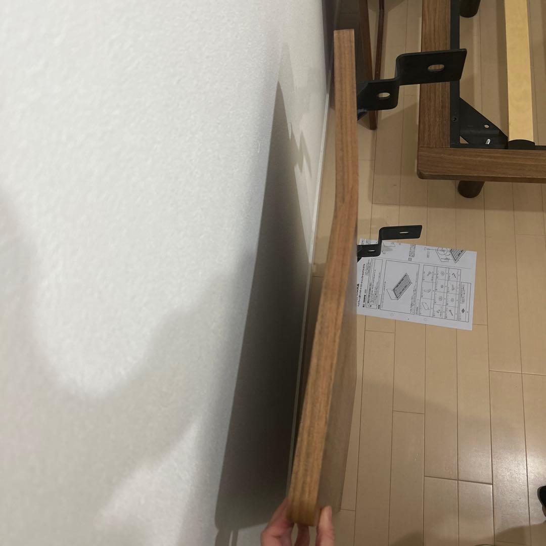 無印良品　ヘッドボード（旧型　反り有り）　スモール　ウォールナット