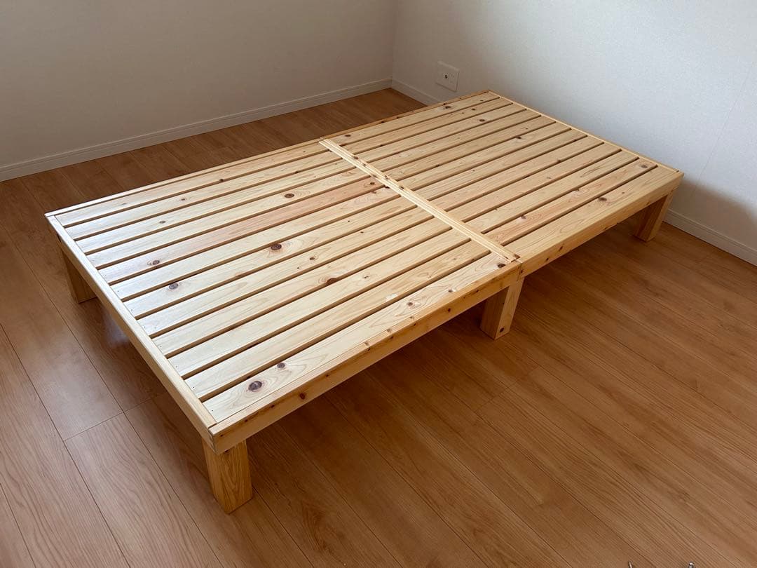 家具の里　国産ひのき材 シングルベッドNB01 日本製