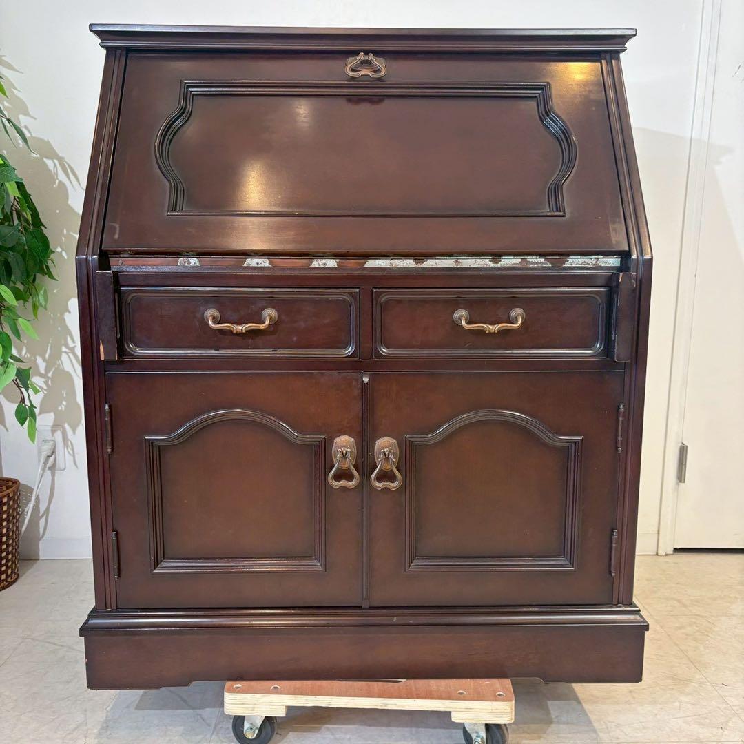 桜の家具 民芸家具 ライティングビューロー　書斎机