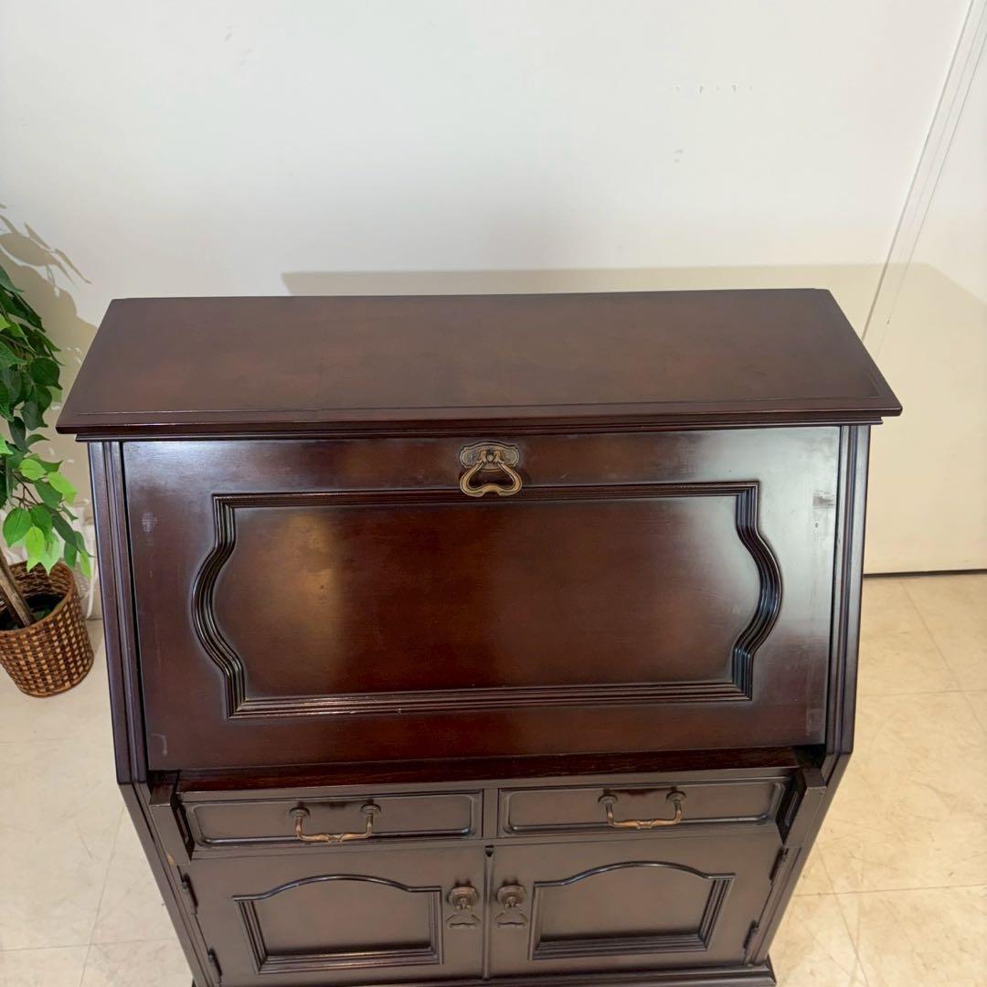 桜の家具 民芸家具 ライティングビューロー　書斎机