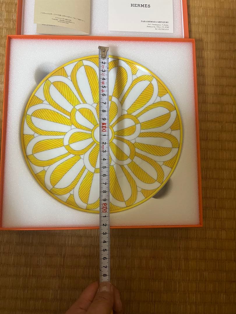 新品未使用 エルメス 食器 ソレイユ デザートプレート 2枚セット 付属品完備