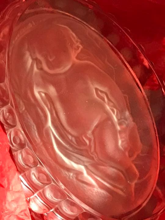 里親募集中　天使の寝姿　old baccarat分厚いペーパーウェイト