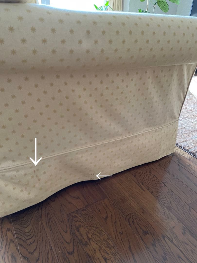 ローラアシュレイ ウィンチェスター2シーターソファ ステラ柄　ゴールド