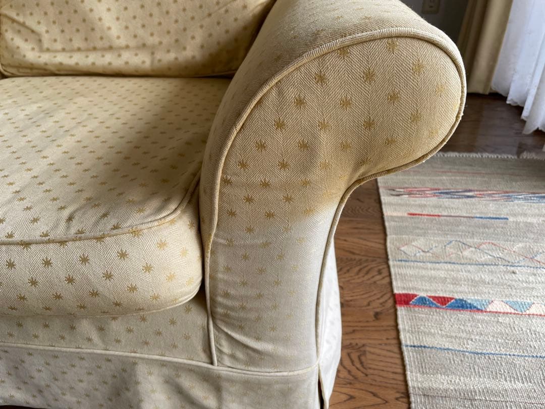 ローラアシュレイ ウィンチェスター2シーターソファ ステラ柄　ゴールド