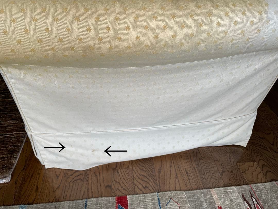 ローラアシュレイ ウィンチェスター2シーターソファ ステラ柄　ゴールド