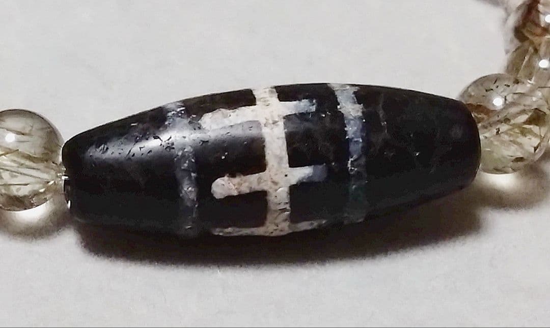 【超希少天珠】古代槍先図案 密教図案 ブレス 占い師による一点物