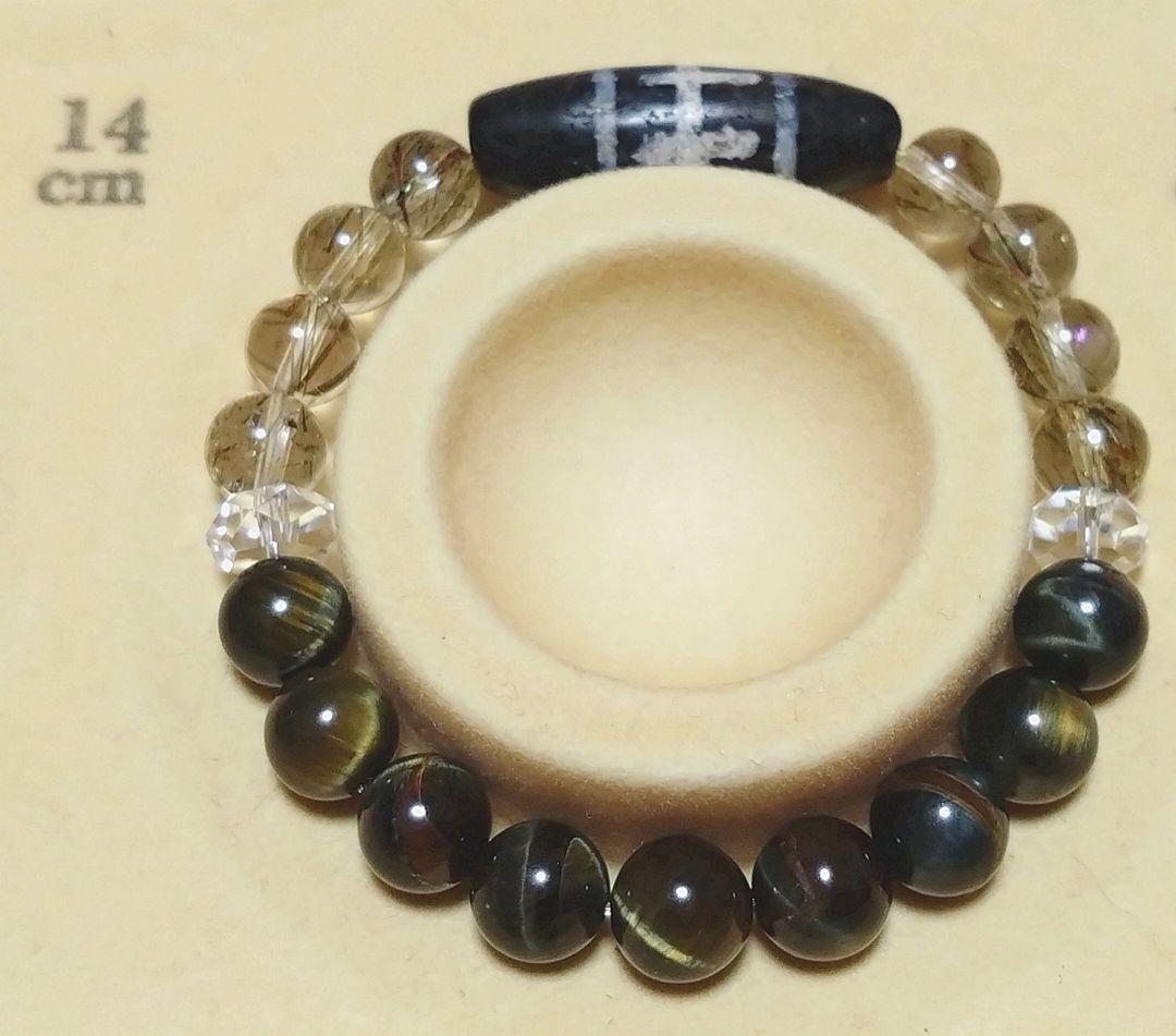 【超希少天珠】古代槍先図案 密教図案 ブレス 占い師による一点物