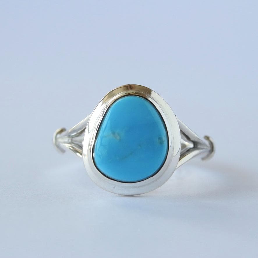 アリゾナ州キングマンターコイズ　リング　Silver925／13.5号