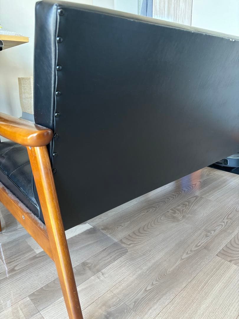 カリモク60 Ｋチェア　2シーター　ダメージ品