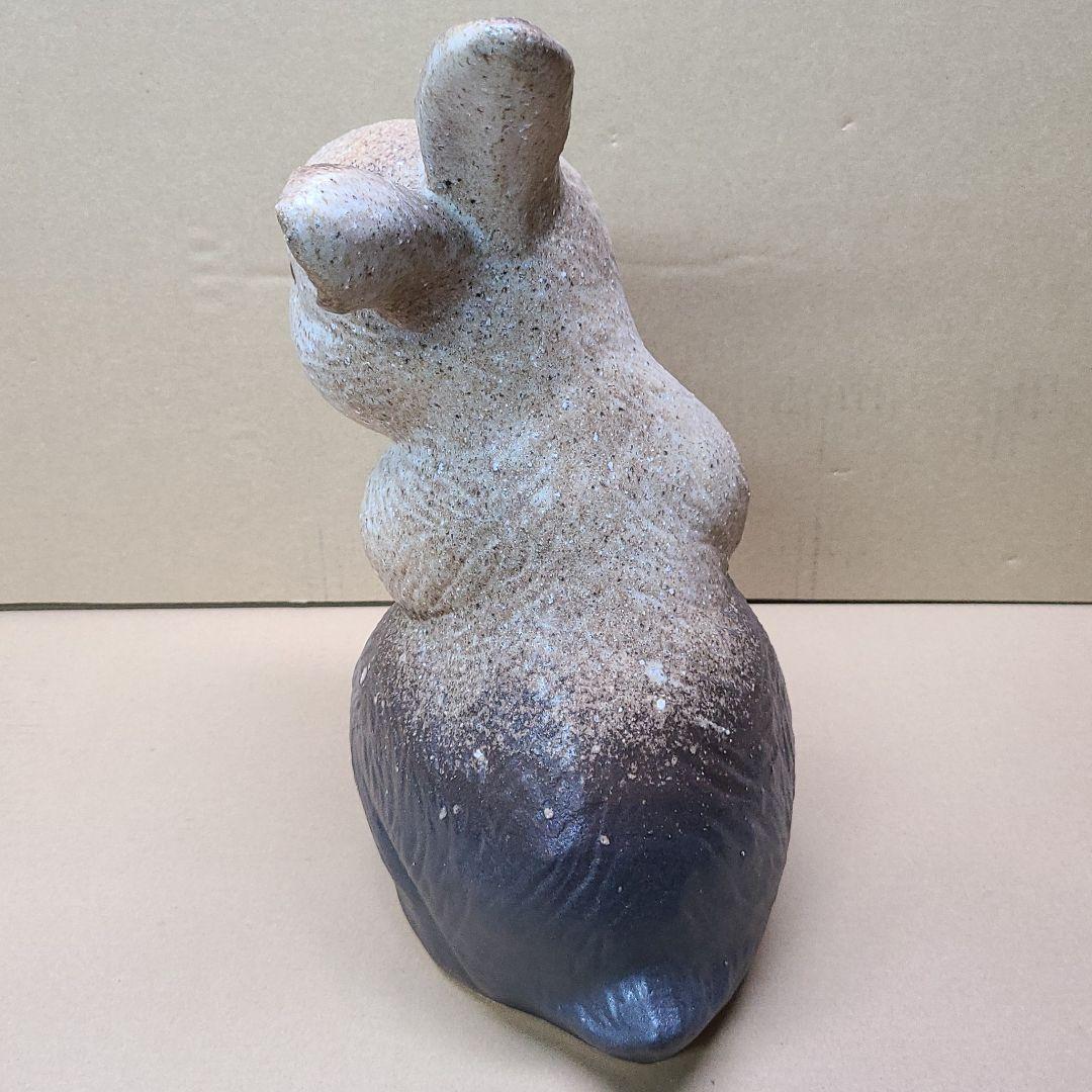 めりぃ 信楽焼 うさぎ置物 高さ３５cm