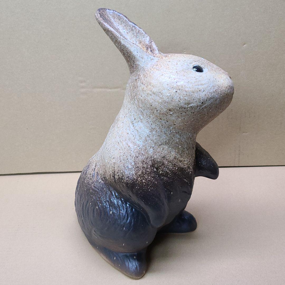 めりぃ 信楽焼 うさぎ置物 高さ３５cm