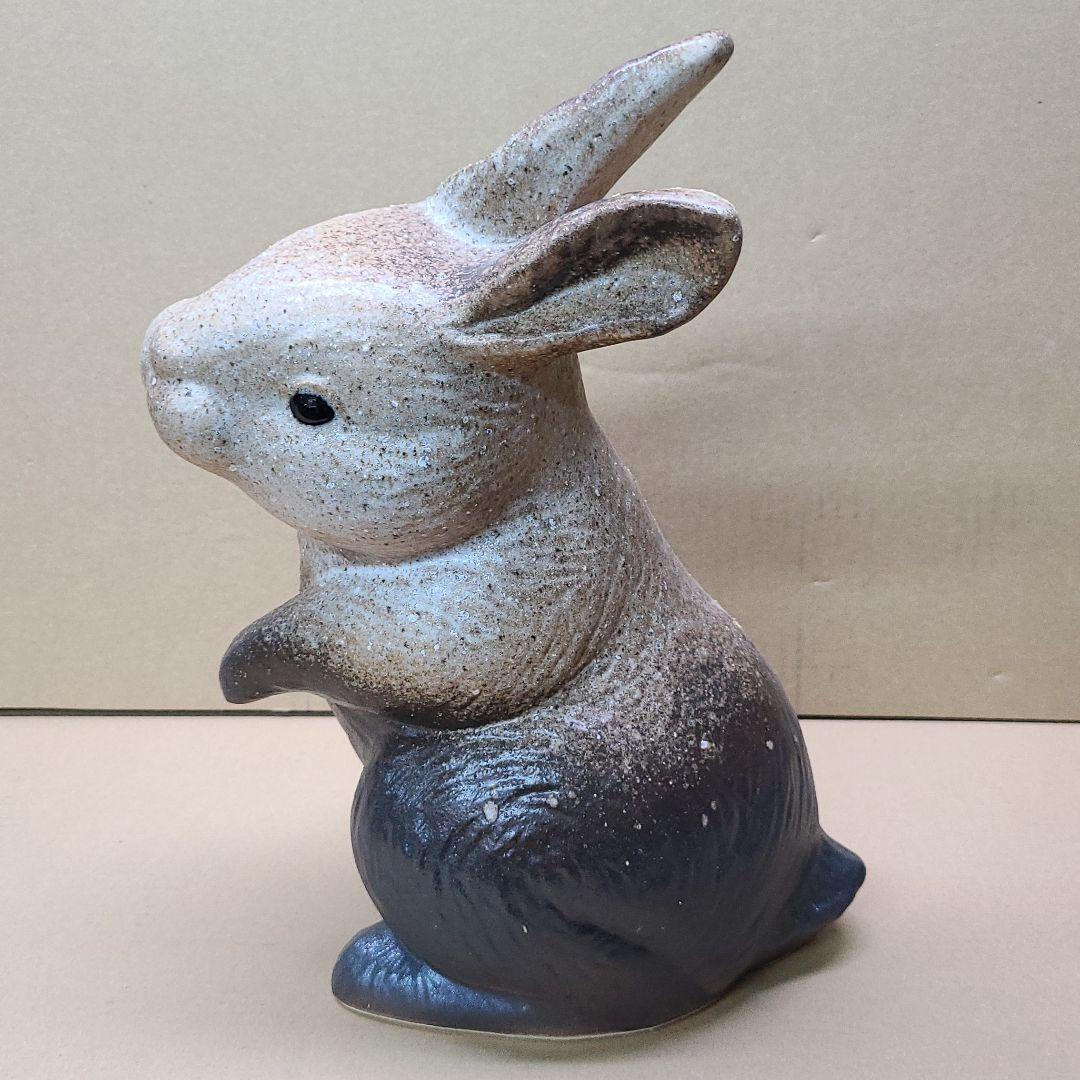 めりぃ 信楽焼 うさぎ置物 高さ３５cm