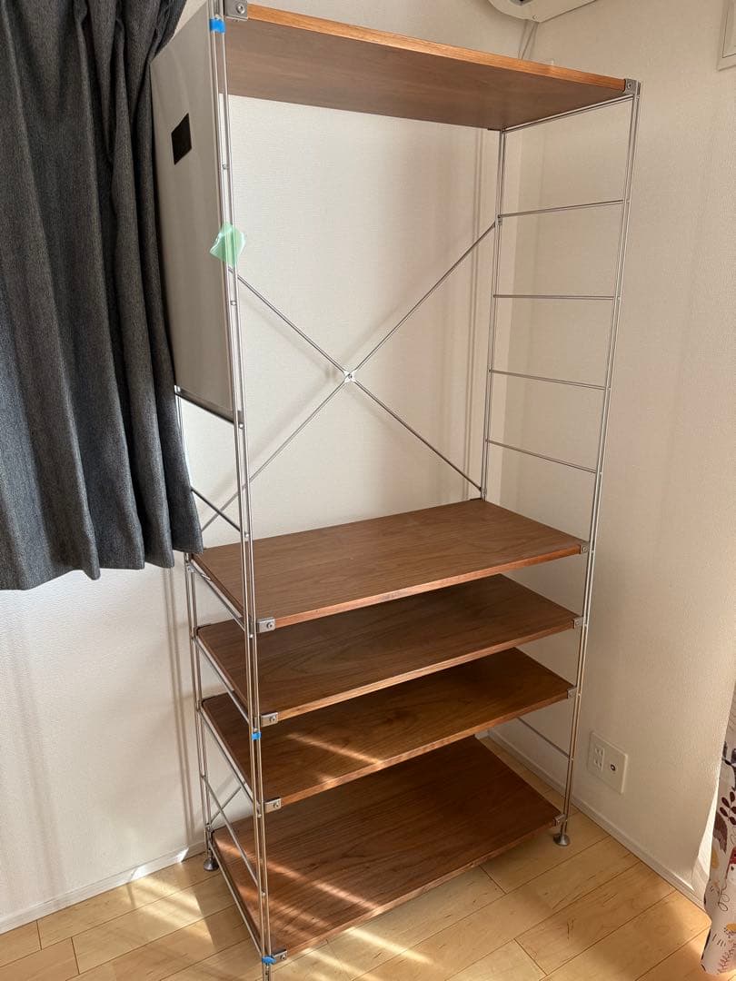 MUJI ステンレスユニットシェルフ 大 ウォールナット材