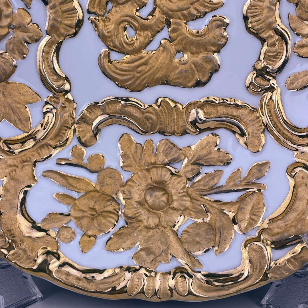 【大型】マイセン グランツゴールド風 キャビネット プレート 28.3cm 皿