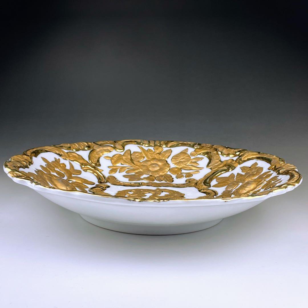 【大型】マイセン グランツゴールド風 キャビネット プレート 28.3cm 皿