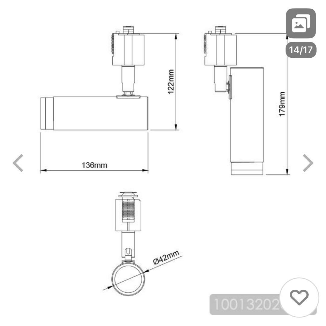 【新品】NOSH LED SPOT LIGHT DUCT 黒1灯・3個+リモコン