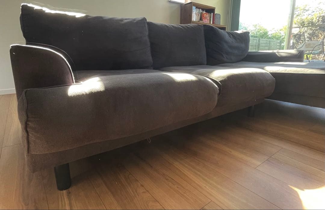 【鹿児島引取り限定】オシャレ♪高級感のあるカウチソファ 3人がけ