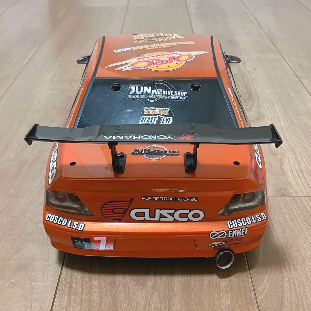 タミヤ RC 三菱 ランエボ7 ボディ D1仕様 チームORANGE風 ドリフト