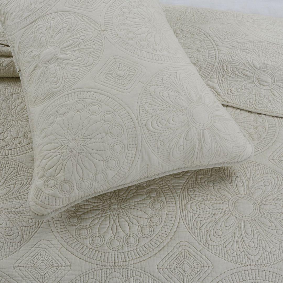 キルトベッドカバー3点セット綿マルチカバー キルティング 705A