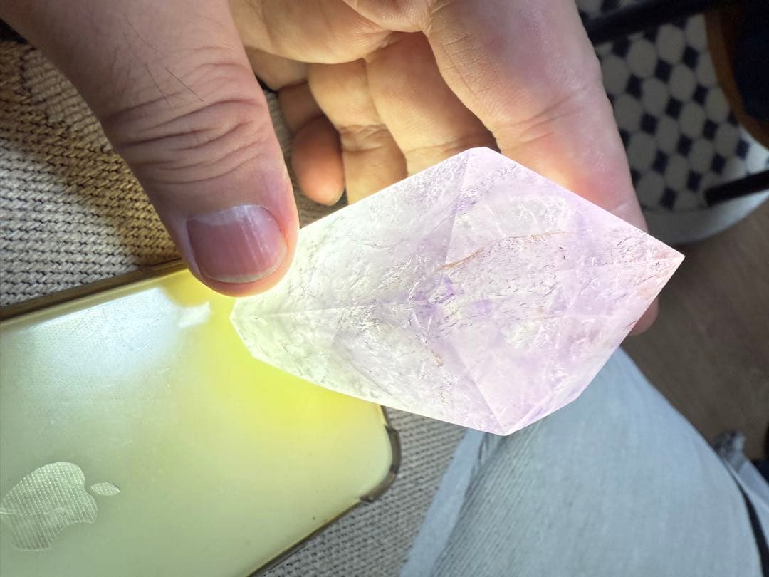 新品高品質アメジストワンド　魔法の杖　原石　六角柱　アメジストポイント　送料無料