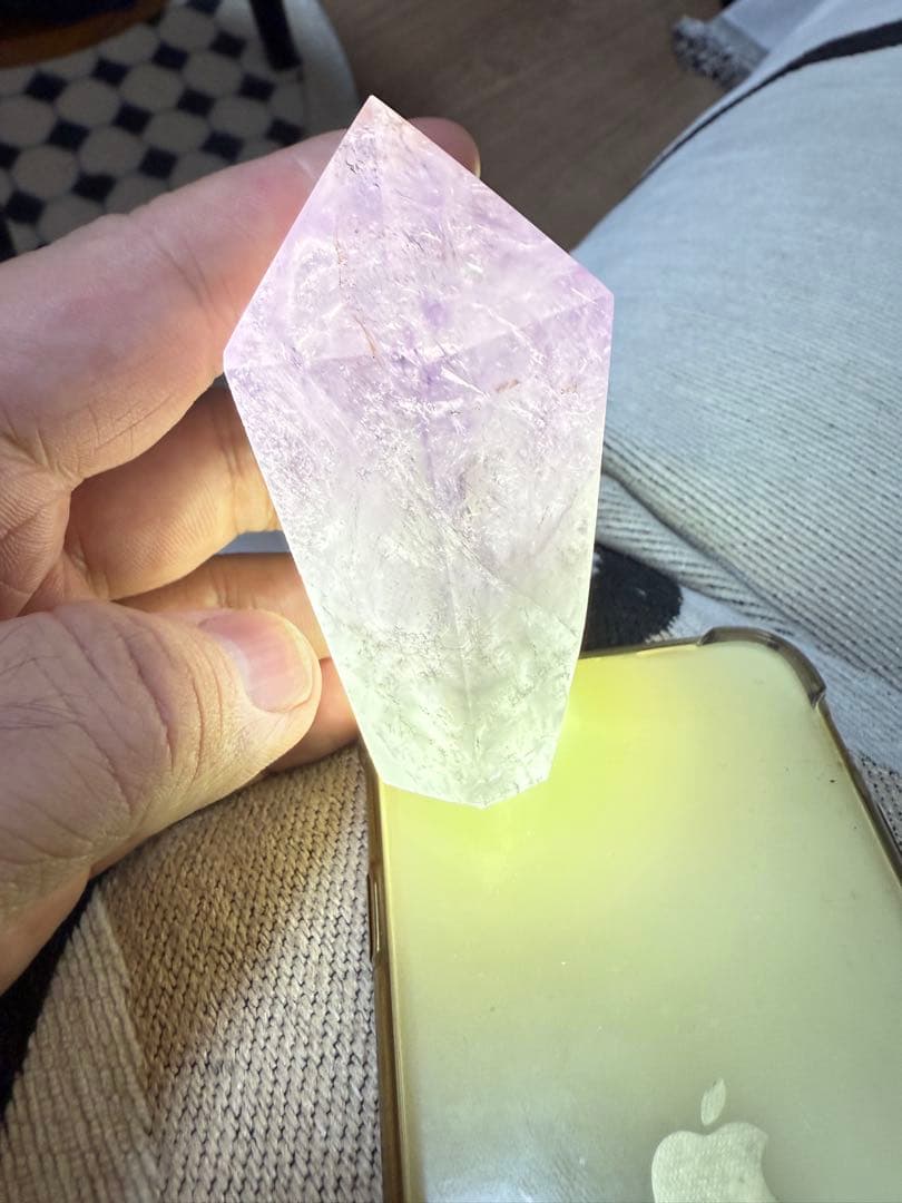 新品高品質アメジストワンド　魔法の杖　原石　六角柱　アメジストポイント　送料無料