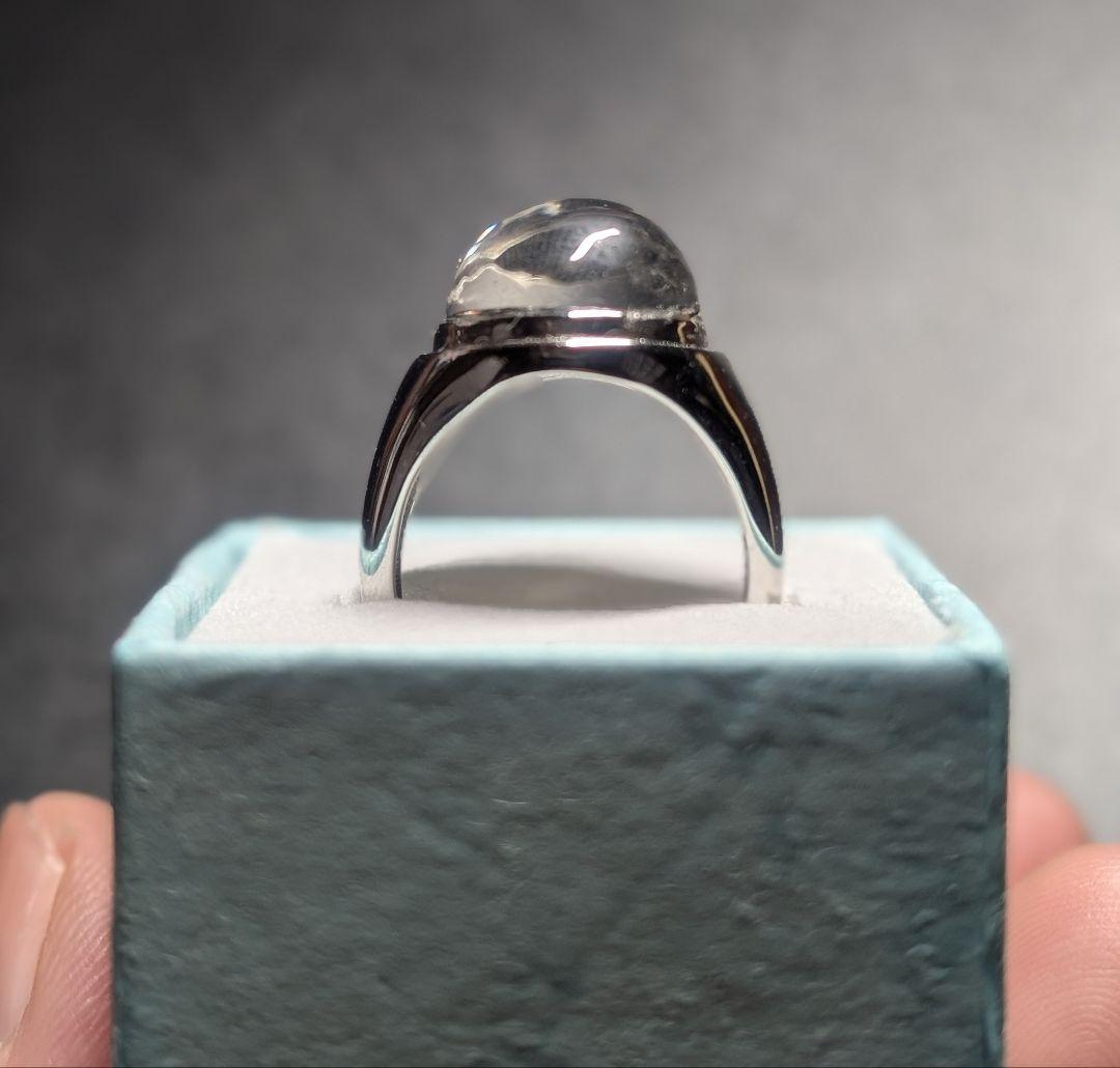 希少高品質個性派渋可愛いマイカインクォーツリング1点物