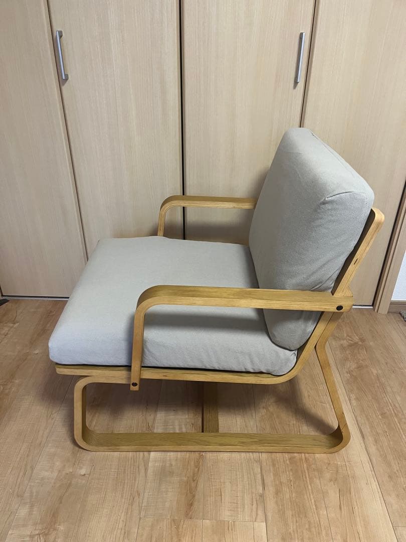 ※〜7日週末限定【超美品】無印オーク材 ソファチェア
