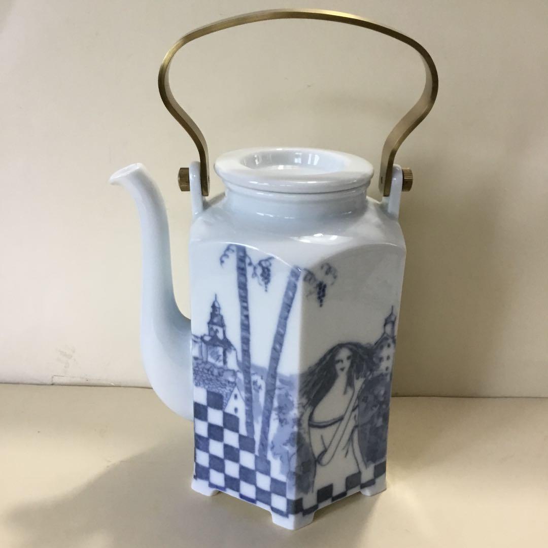 真作】掛軸 山水図 文人画風 墨彩山水 唐絵風の細密描写 合箱入 S87の