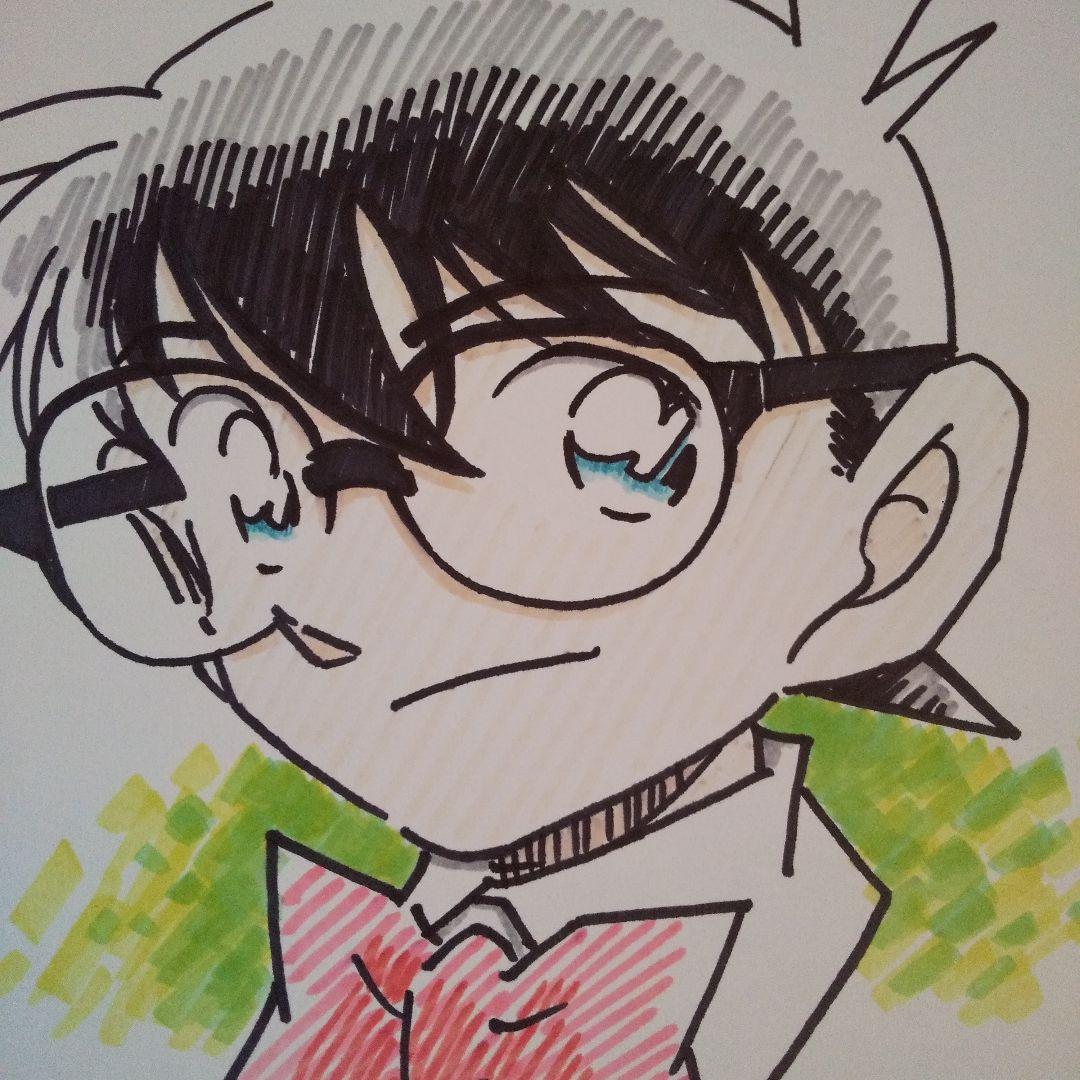 名探偵コナン 青山剛昌 直筆サイン色紙