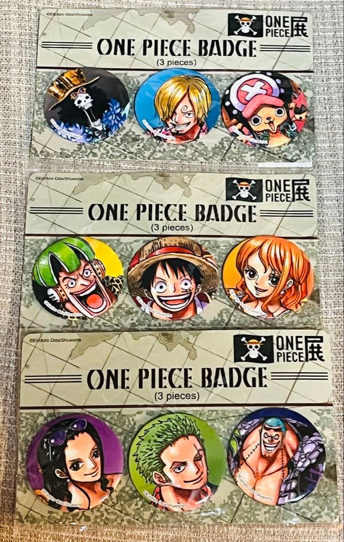 ワンピース展 台湾 限定 缶バッジセット ONE PIECE レア 尾田栄一郎