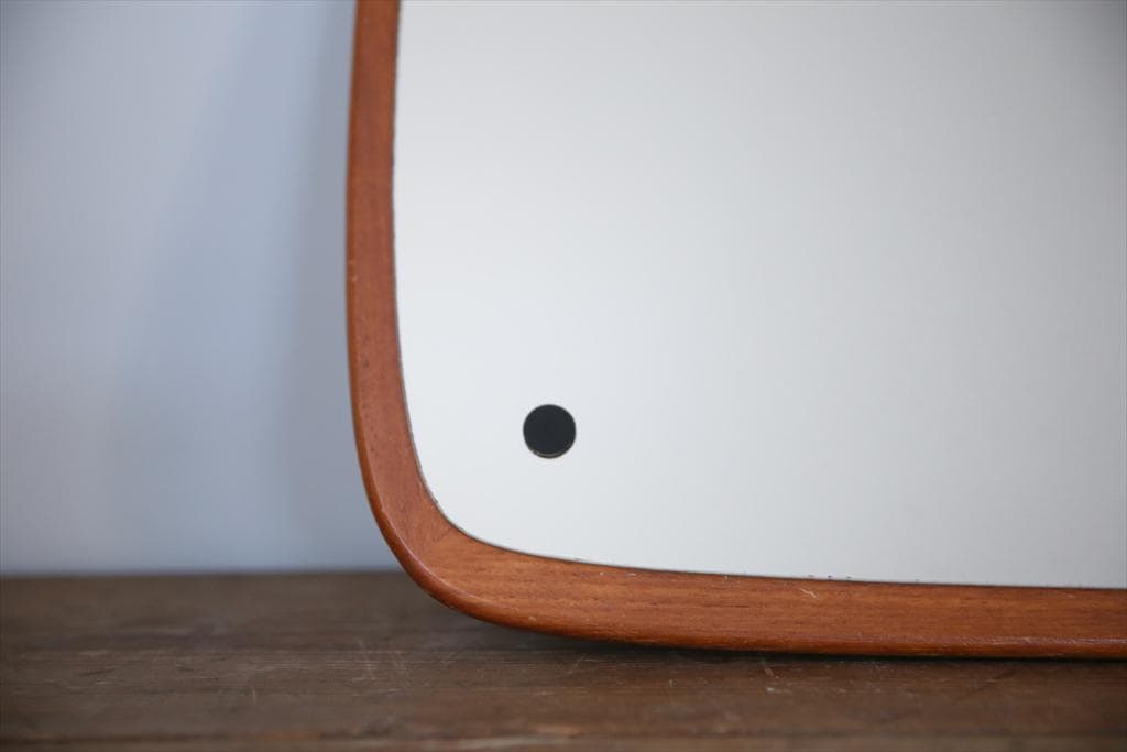 英国アンティークチーク古木ウォールミラー/木製壁掛け鏡/立鏡/姿見(91-195