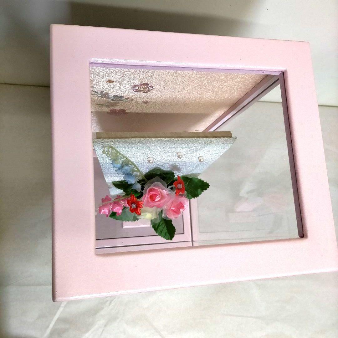 7号 羽子板 ピンク アクリルケース フラワー