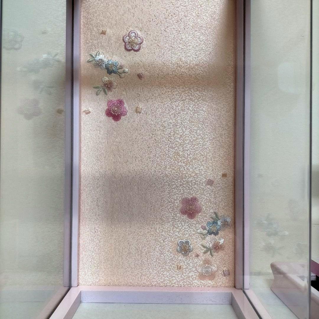 7号 羽子板 ピンク アクリルケース フラワー