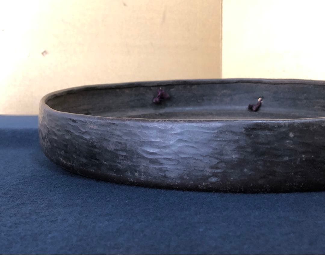 《R》茶道具 銅鑼 ドラ 撥 吊鎖付 銅羅 鳴物 仏具　260108き1