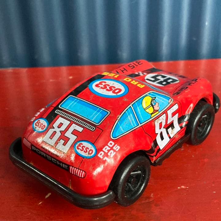 難あり】昭和レトロ ブリキ おもちゃ (ミニカー) ポルシェ (4-126