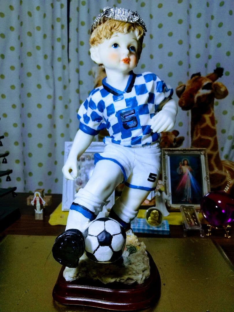 まーくんの.特大.サッカーの置物.高さ32cm位.オマケ付きます