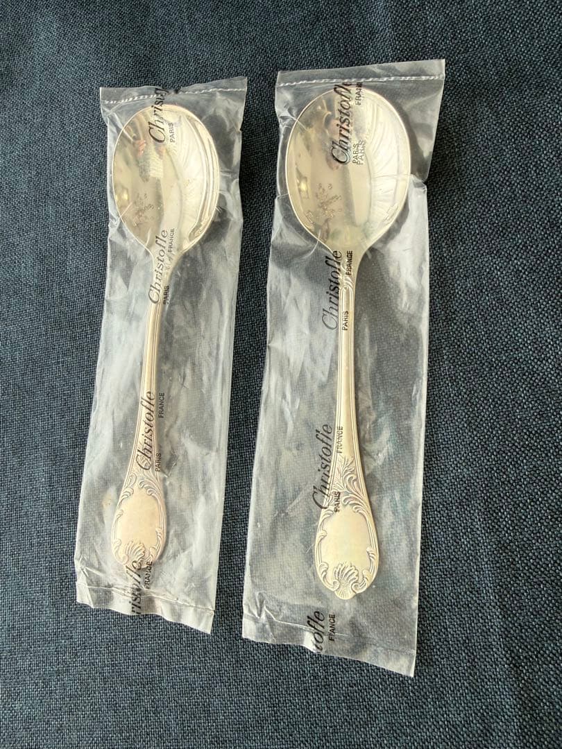 Christofle クリストフル マルリー コンソメスプーン 2本 未開封