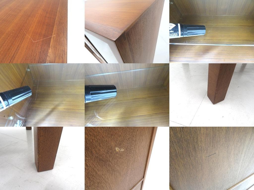 展示品　IDC大塚家具　ウォールナット　飾り棚　サイドボード　収納　キャビネット