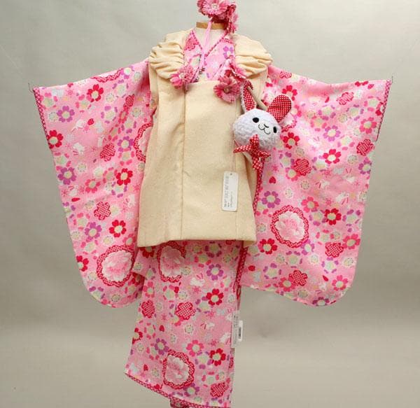 七五三 三歳 女児 被布 着物フルセット 祝着 JAPAN STYLE