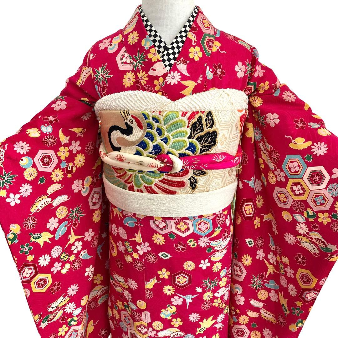 ★レトロ　アンティーク　女の子　子供着物　七五三　7歳 大正ロマン　NO2