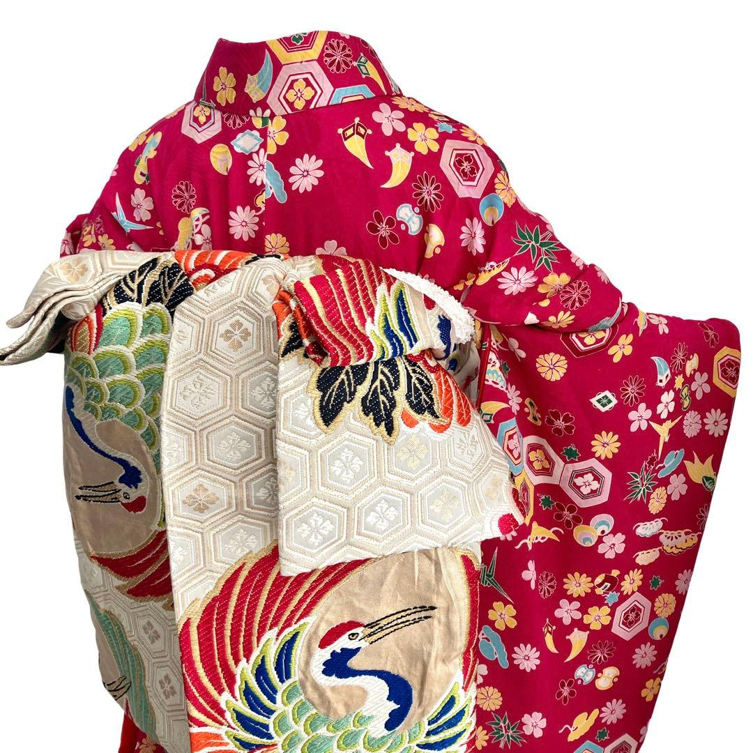 ★レトロ　アンティーク　女の子　子供着物　七五三　7歳 大正ロマン　NO2