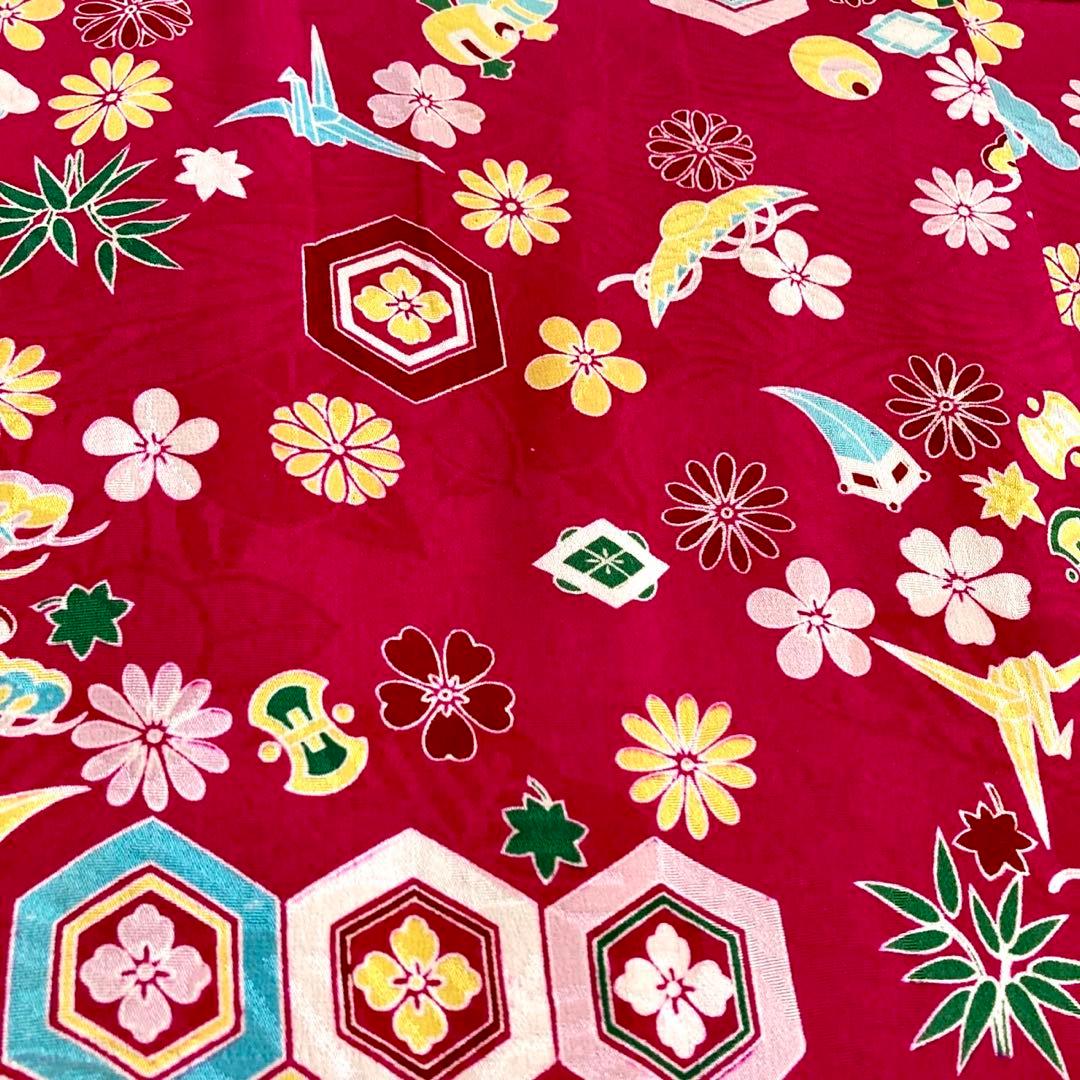 ★レトロ　アンティーク　女の子　子供着物　七五三　7歳 大正ロマン　NO2