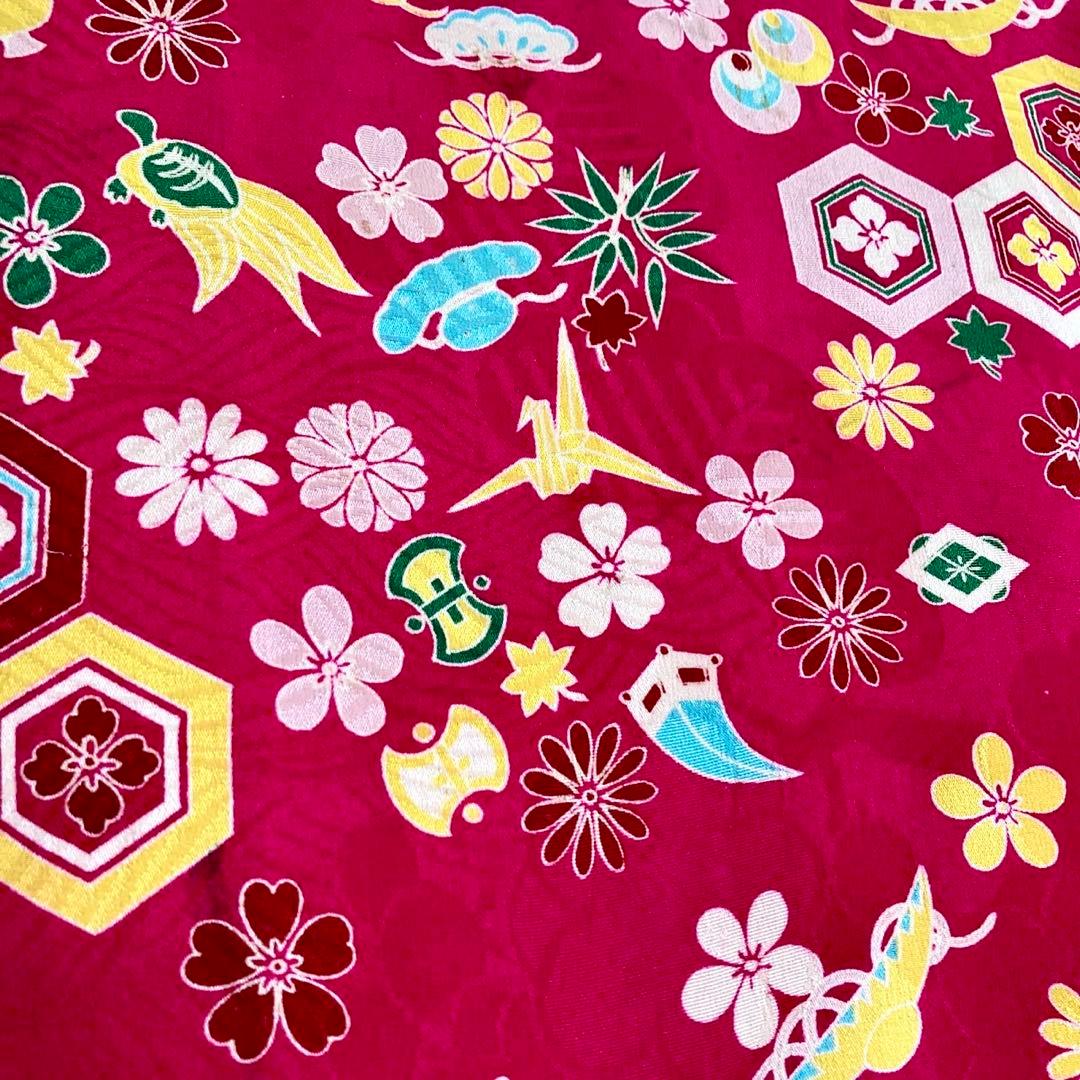 ★レトロ　アンティーク　女の子　子供着物　七五三　7歳 大正ロマン　NO2