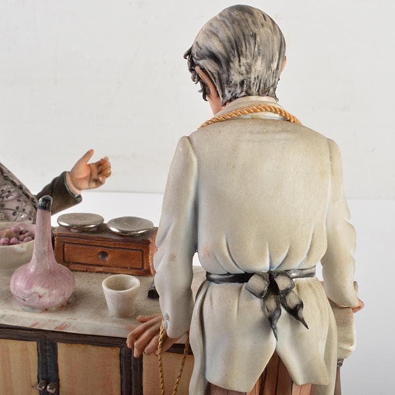 イタリア製 カポディモンテ フィギュリン 陶人形 置物 証明書付 M