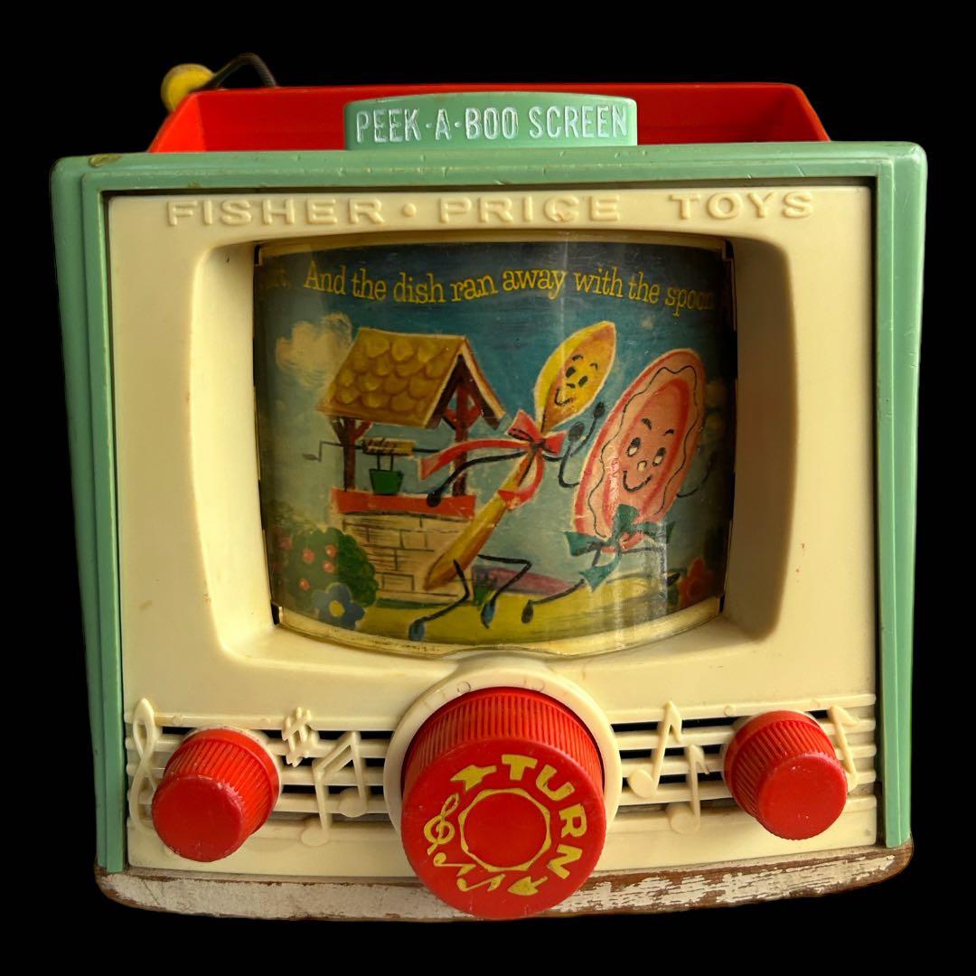 60's vintage「FISHER PRICE」ピーカブー　TV オルゴール