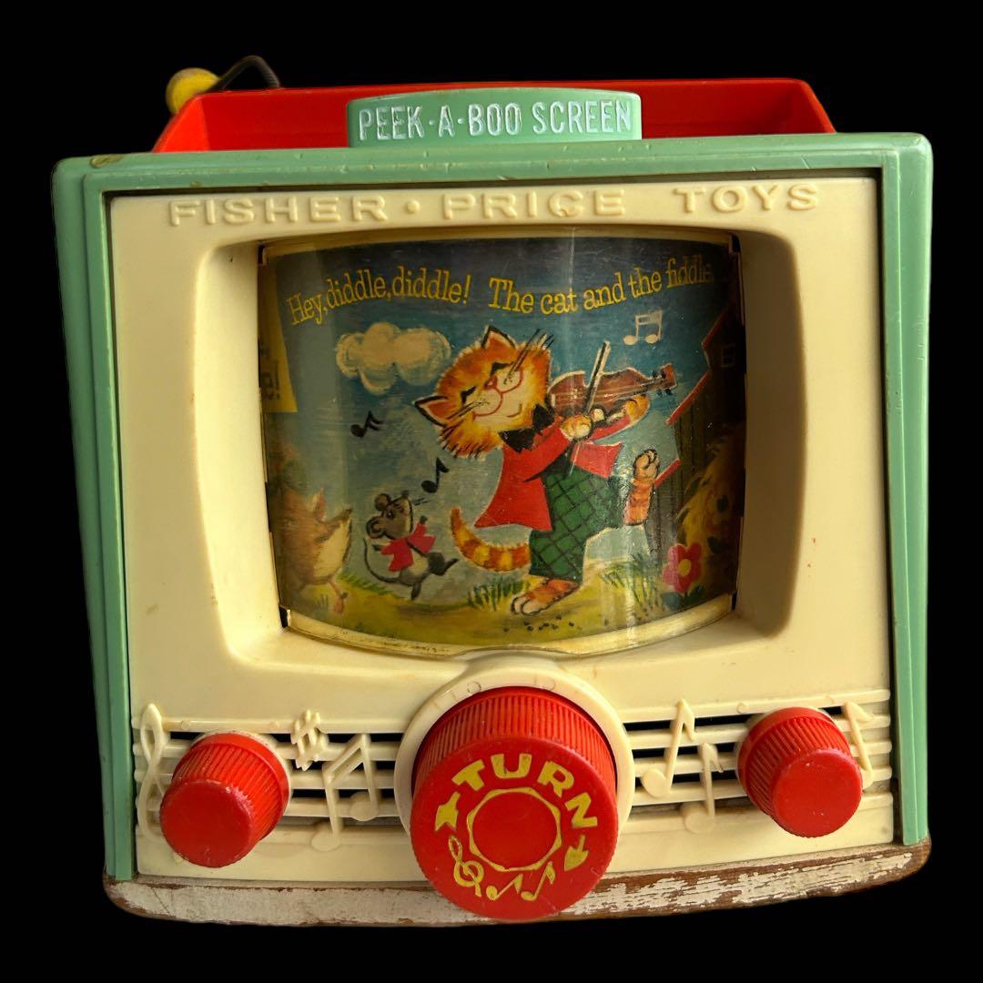 60's vintage「FISHER PRICE」ピーカブー　TV オルゴール