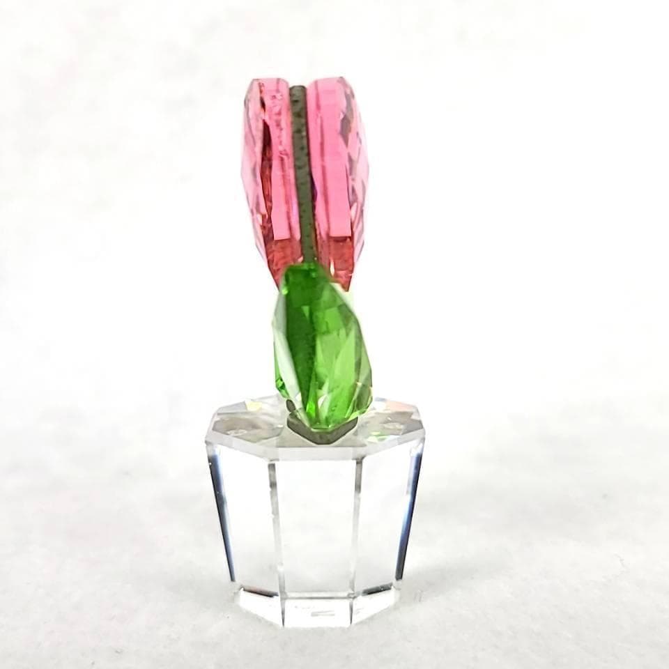 ●美品〇スワロフスキー　フラワーハート　ピンク 9