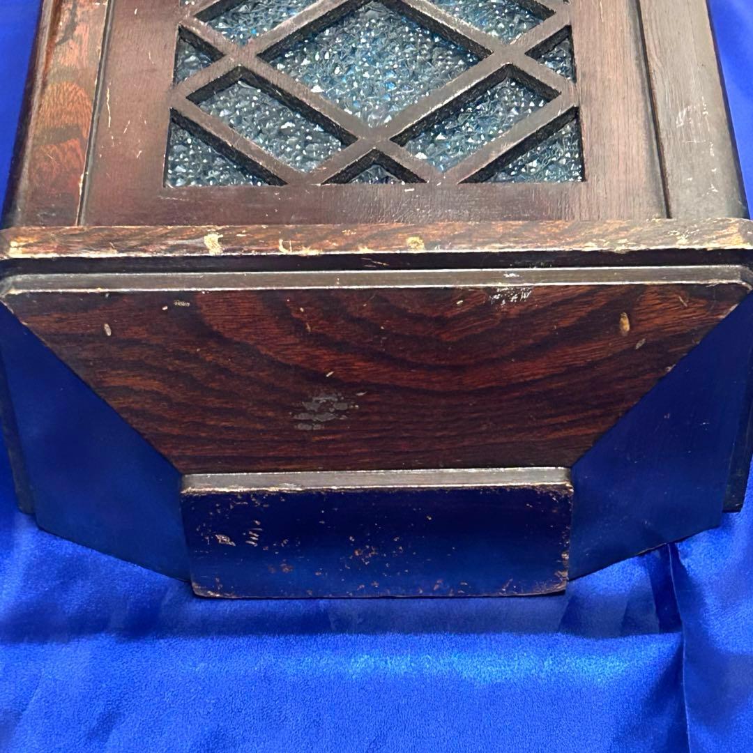 【匿名配送】Aichi 振り子時計　ゼンマイ式　手巻き鍵付　アンティーク　木製