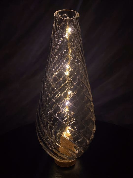 アンティーク ビンテージ ガラス 渦巻 40sシャンデリア フラワーベース