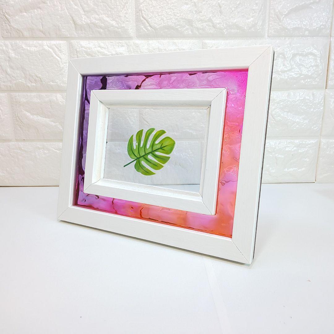 【1211】ウッドレジン　オーシャンアート　フォトフレーム　海レジン　インテリア